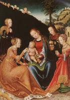 Lucas il Vecchio Cranach - The Mystic Marriage of St Catherine